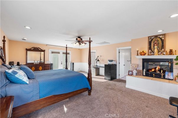 Bedroom, Fireplace, Interior, Recessed Lighting