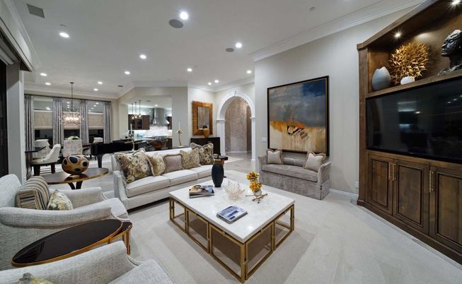 Dining room, Interior, Living room, Pendant Lights, Recessed Lighting