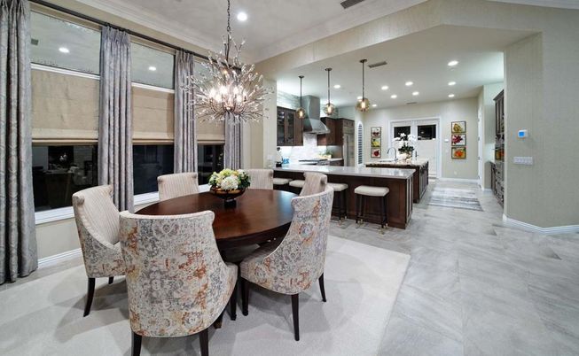 Dining room, Interior, Kitchen, Pendant Lights, Recessed Lighting