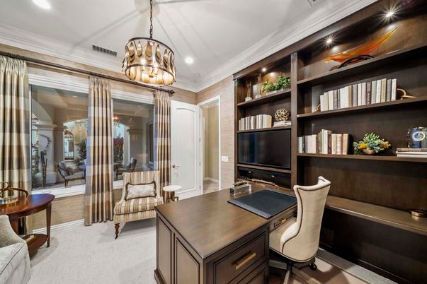 Chandelier, Home Office, Interior, Pendant Lights, Recessed Lighting