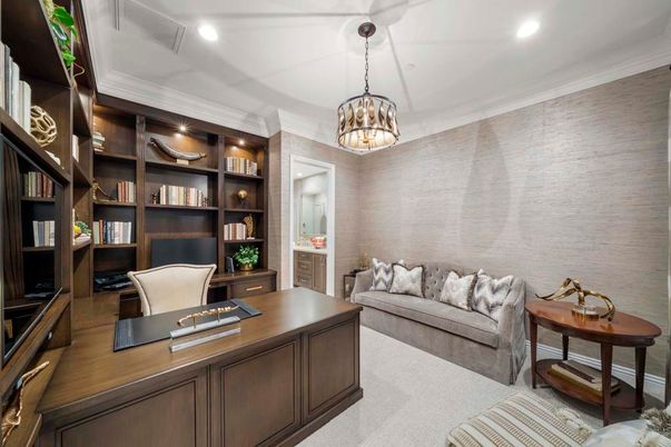 Chandelier, Home Office, Interior, Pendant Lights, Recessed Lighting
