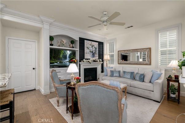 Dining room, Fireplace, Interior, Living room, Wood Texture Flooring