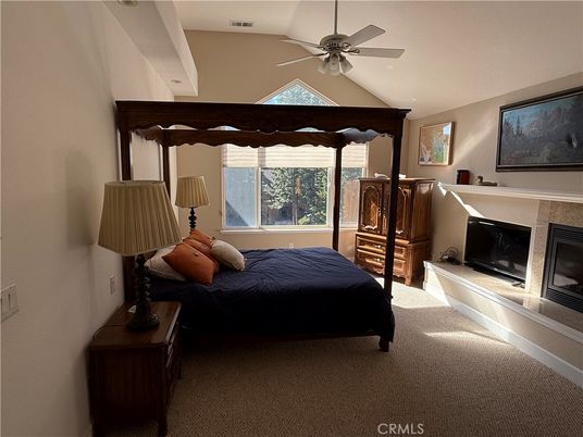Bedroom, Fireplace, Interior