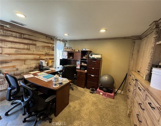 Home Office, Interior, Recessed Lighting, Wooden Walls