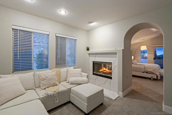 Bedroom, Fireplace, Interior, Recessed Lighting