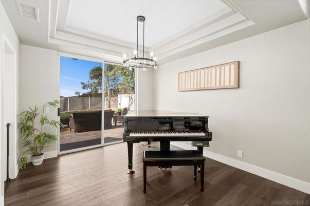 Interior, Pendant Lights, Piano, Wood Texture Flooring