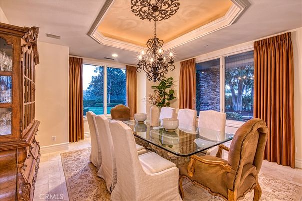 Chandelier, Dining room, Interior, Recessed Lighting