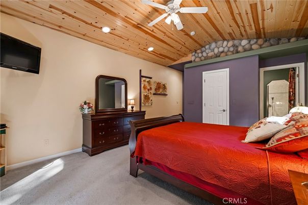 Bedroom, Interior, Recessed Lighting, Wooden Ceilings