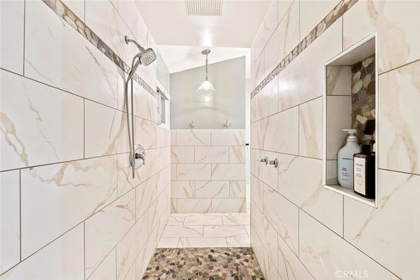 Bathroom, Interior, Marble Walls, Pendant Lights