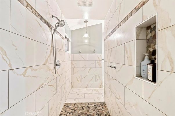 Bathroom, Interior, Marble Walls, Pendant Lights
