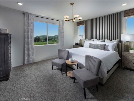Bedroom, Interior, Pendant Lights, Recessed Lighting