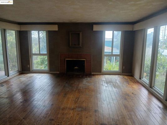 Empty room, Fireplace, Interior, Wood Texture Flooring