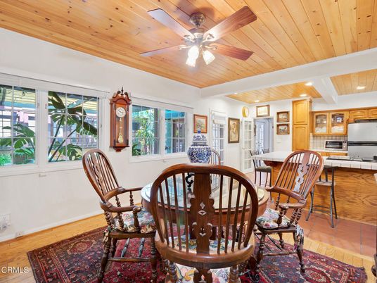Interior, Kitchen, Recessed Lighting, Stainless Steel Appliances, Wooden Ceilings, Wood Texture Flooring