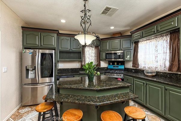 Interior, Kitchen, Pendant Lights, Recessed Lighting, Stainless Steel Appliances