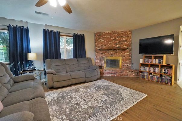 Fireplace, Interior, Living room, Stone Walls, Wood Texture Flooring