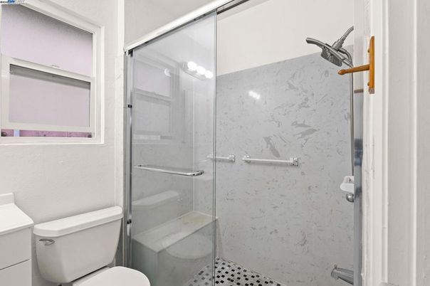 Bathroom, Glass Shower, Interior, Marble Walls