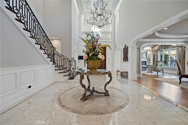 Chandelier, Fireplace, Interior, Marble, Wood Texture Flooring