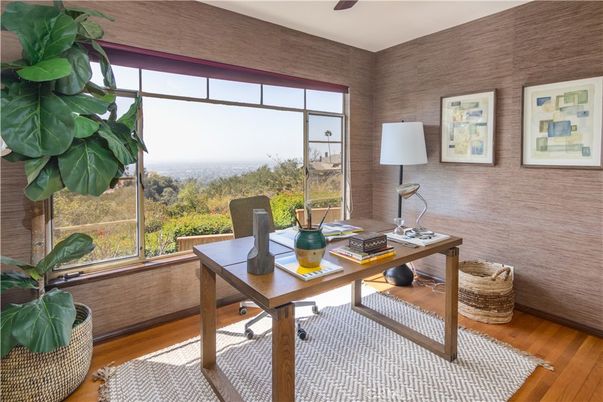 Home Office, Interior, Wood Texture Flooring