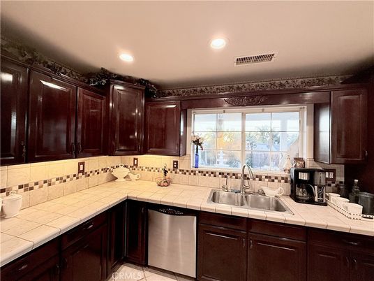 Interior, Kitchen, Recessed Lighting, Tile Countertops