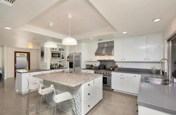 Interior, Kitchen, Pendant Lights, Recessed Lighting, Stainless Steel Appliances