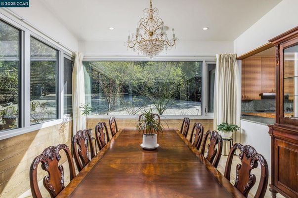 Chandelier, Dining room, Interior, Recessed Lighting