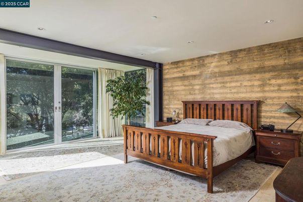 Bedroom, Interior, Recessed Lighting, Wooden Walls