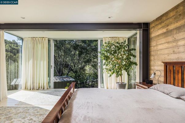 Bedroom, Interior, Recessed Lighting, Wooden Walls