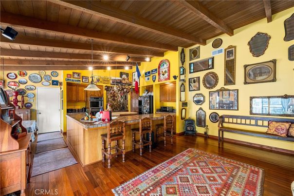Interior, Kitchen, Pendant Lights, Wooden Beams, Wooden Ceilings, Wood Texture Flooring