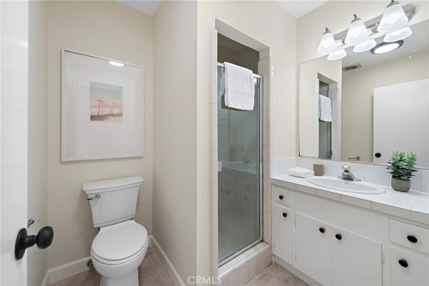 Bathroom, Glass Shower, Interior, Tile Countertops
