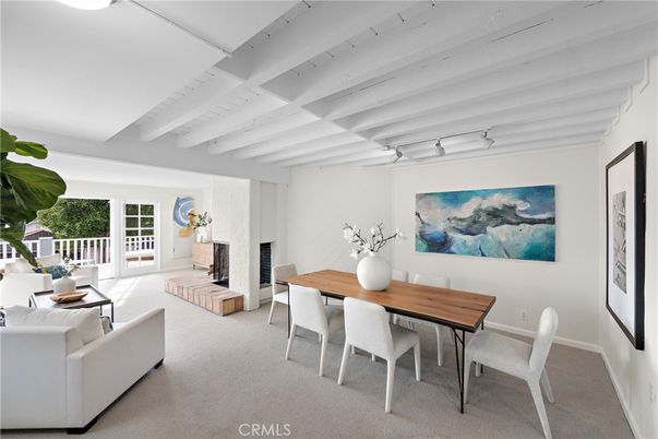 Dining room, Fireplace, Interior, Living room