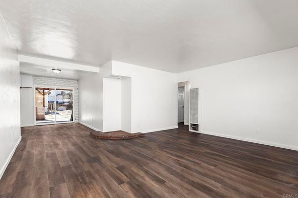 Empty room, Interior, Stone Walls, Wood Texture Flooring