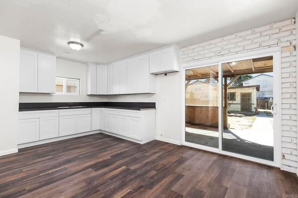 Interior, Kitchen, Stone Walls, Wood Texture Flooring