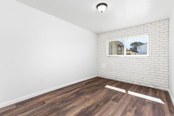 Empty room, Interior, Stone Walls, Wood Texture Flooring