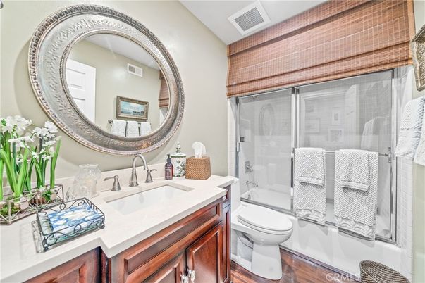 Bathroom, Glass Shower, Interior, Wood Texture Flooring