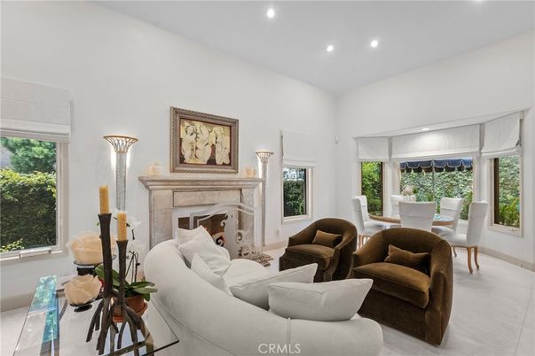 Dining room, Fireplace, Interior, Living room, Recessed Lighting