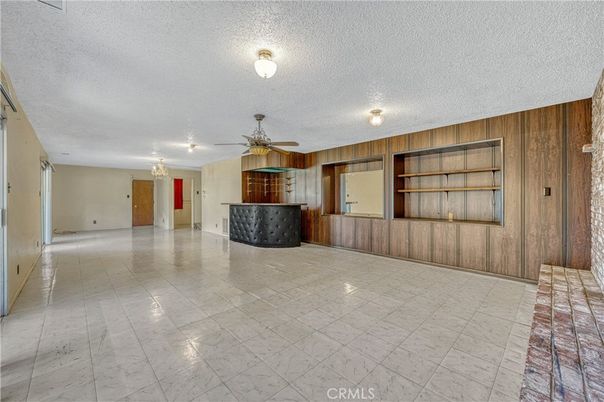 Chandelier, Empty room, Interior, Marble, Wooden Walls