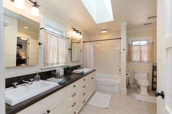 Bathroom, Dual Sink Vanities, Glass Shower, Interior
