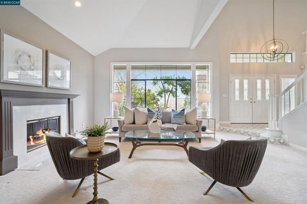 Fireplace, Interior, Living room, Pendant Lights, Recessed Lighting