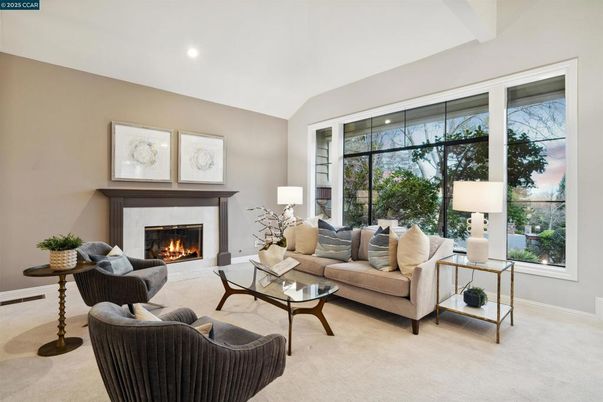 Fireplace, Interior, Living room, Recessed Lighting