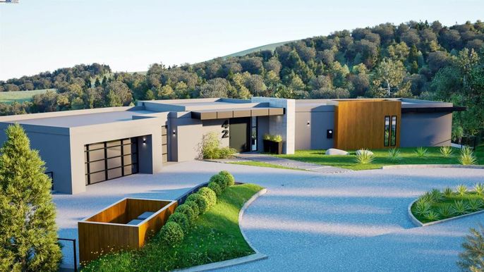 Attached, Exterior, Facade, Modern