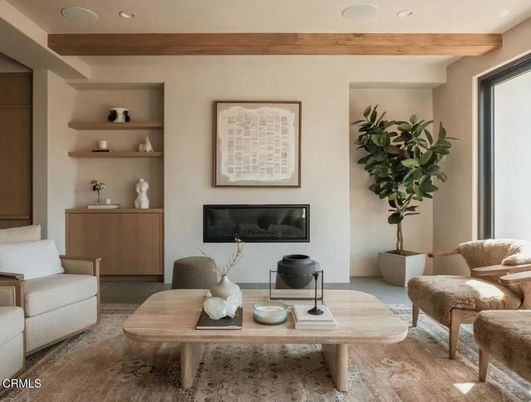 Fireplace, Interior, Living room, Recessed Lighting