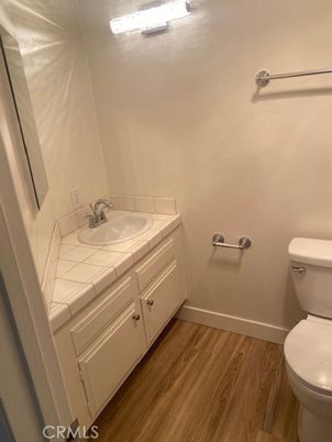 Bathroom, Interior, Tile Countertops, Wood Texture Flooring