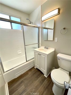 Bathroom, Glass Shower, Interior, Wood Texture Flooring