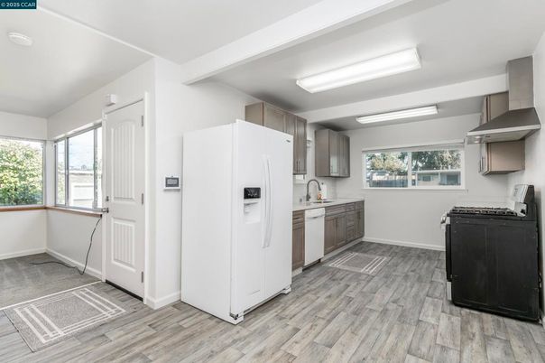 Interior, Kitchen, Wood Texture Flooring