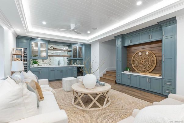 Interior, Living room, Marble Walls, Recessed Lighting, Wood Texture Flooring