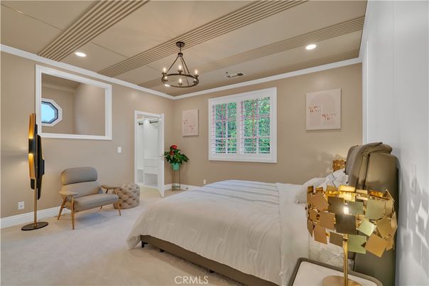 Bedroom, Interior, Pendant Lights, Recessed Lighting