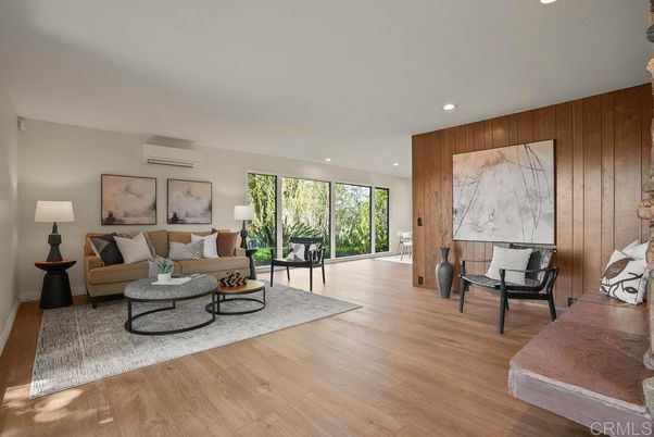 Interior, Living room, Marble Walls, Recessed Lighting, Wood Texture Flooring, Wooden Walls