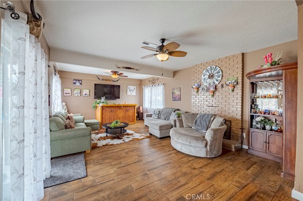 Interior, Living room, Stone Walls, Wood Texture Flooring