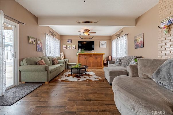 Interior, Living room, Stone Walls, Wood Texture Flooring