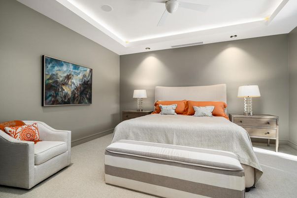 Bedroom, Interior, Recessed Lighting